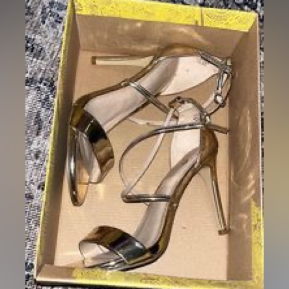 Gold Strappy Heels - Picture 2 of 3